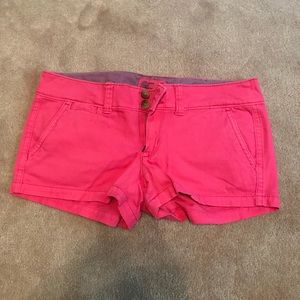Pink chino shorts